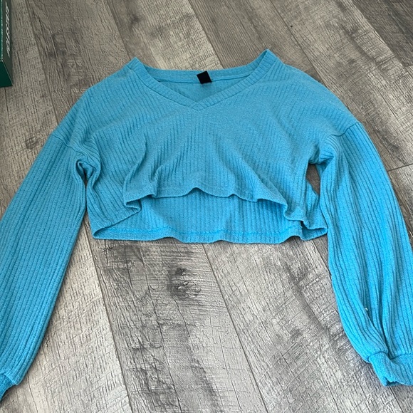 Blue cropped sweater Size XS - Picture 1 of 2